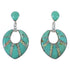 Southwestern Turquoise And Opal Inlay Earrings CX45055